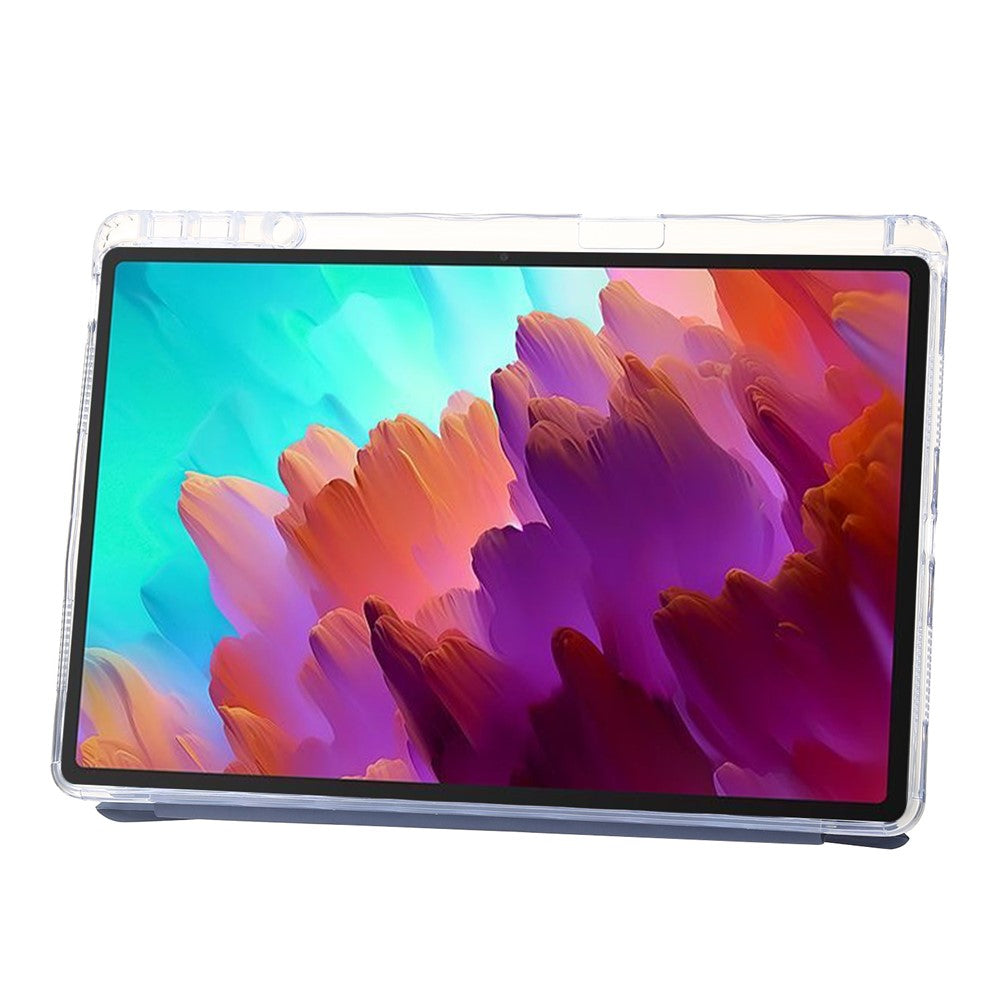 For Lenovo Tab M11 / Xiaoxin Pad 11 2024 Tablet Case Origami Stand TPU+Acrylic+PU Flip Cover - Lavender Purple