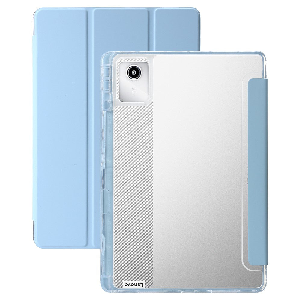 For Lenovo Tab M11 / Xiaoxin Pad 11 2024 Case TPU+Acrylic+PU Tablet Cover with Tri-fold Stand - Baby Blue