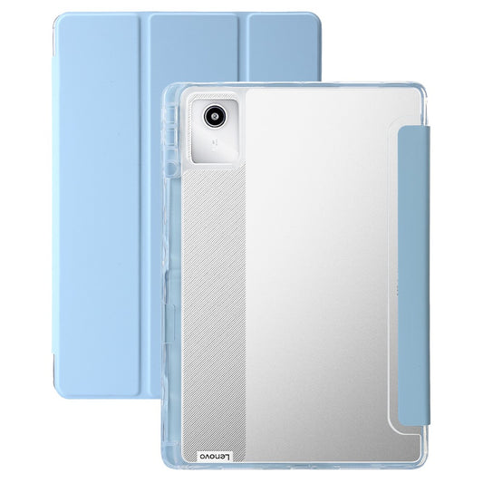 For Lenovo Tab M11 / Xiaoxin Pad 11 2024 Case TPU+Acrylic+PU Tablet Cover with Tri-fold Stand - Baby Blue
