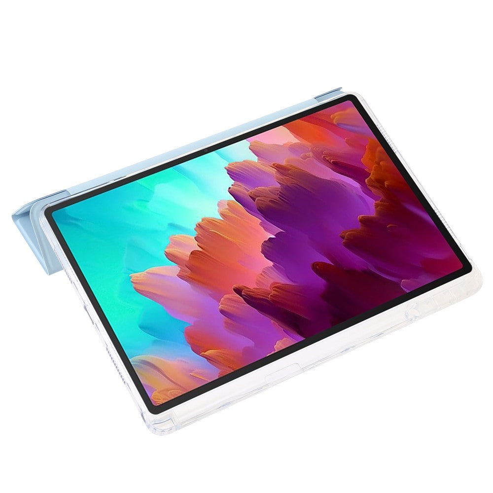 For Lenovo Tab M11 / Xiaoxin Pad 11 2024 Case TPU+Acrylic+PU Tablet Cover with Tri-fold Stand - Baby Blue