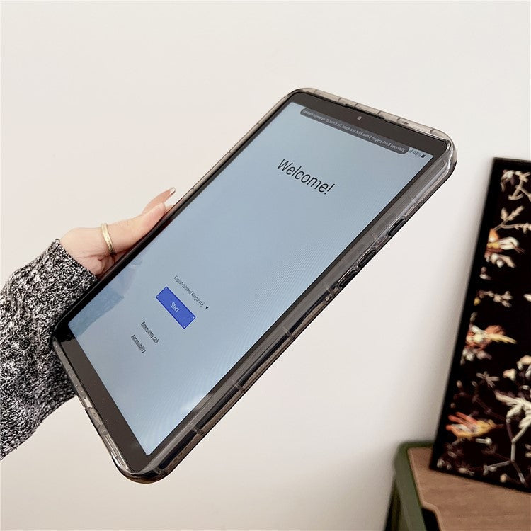 For Samsung Galaxy Tab A9 TPU Case Transparent Down Jacket Design Shock Absorption - Green