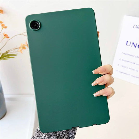 For Samsung Galaxy Tab A9+ Case Skin-touch TPU Shockproof Tablet Cover - Blackish Green
