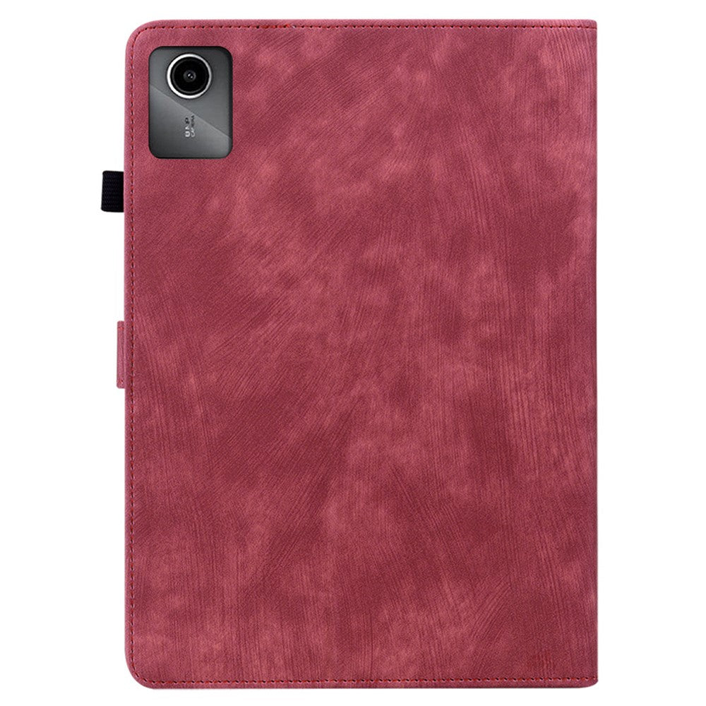 For Lenovo Tab M11 / Xiaoxin Pad 11 2024 Case Card Slots Leather Tablet Cover - Red