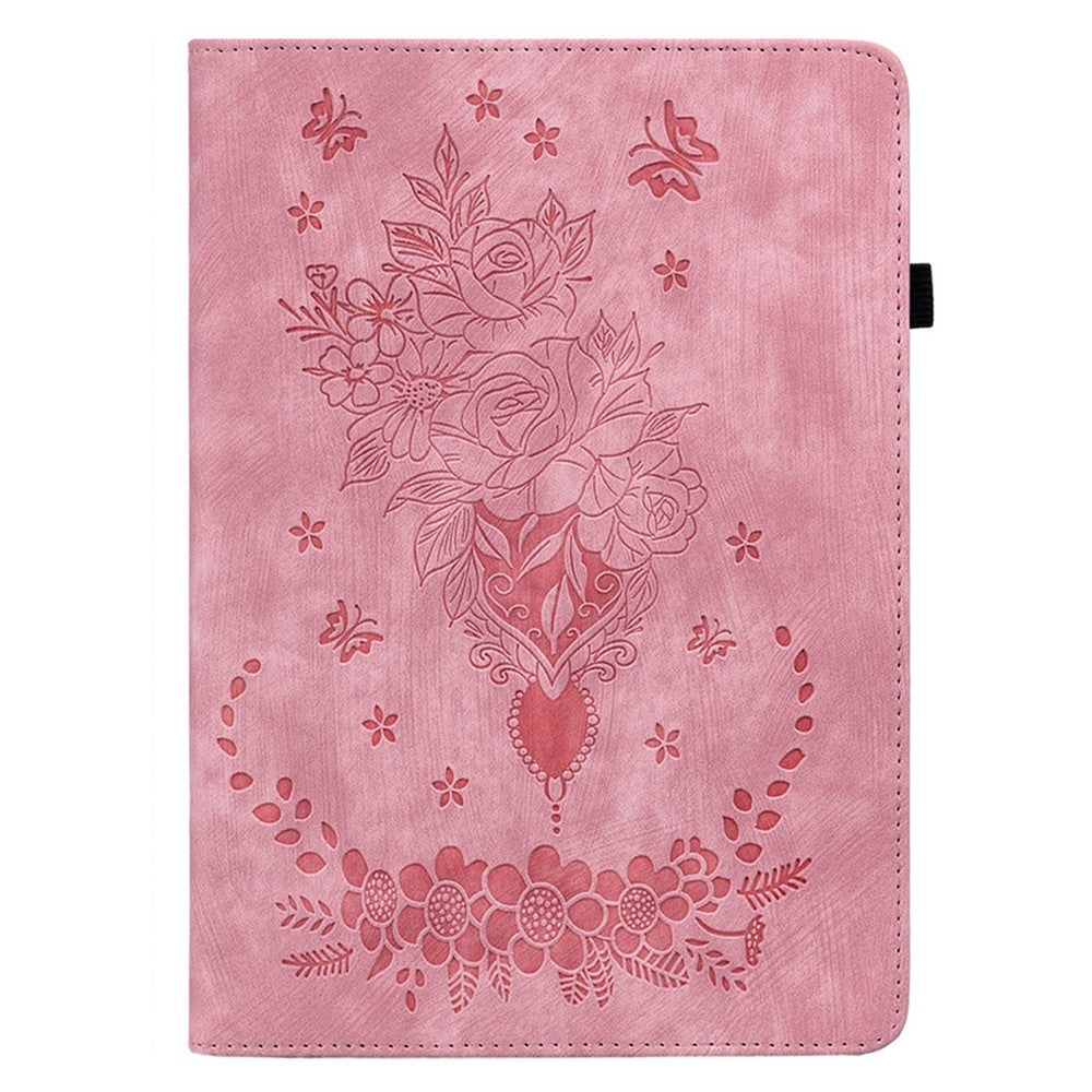 For Lenovo Tab M11 / Xiaoxin Pad 11 2024 Case Card Holder Stand PU Leather Tablet Cover - Pink