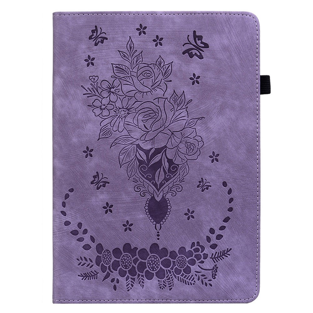 For Lenovo Tab M11 / Xiaoxin Pad 11 2024 Case Card Holder Stand PU Leather Tablet Cover - Purple