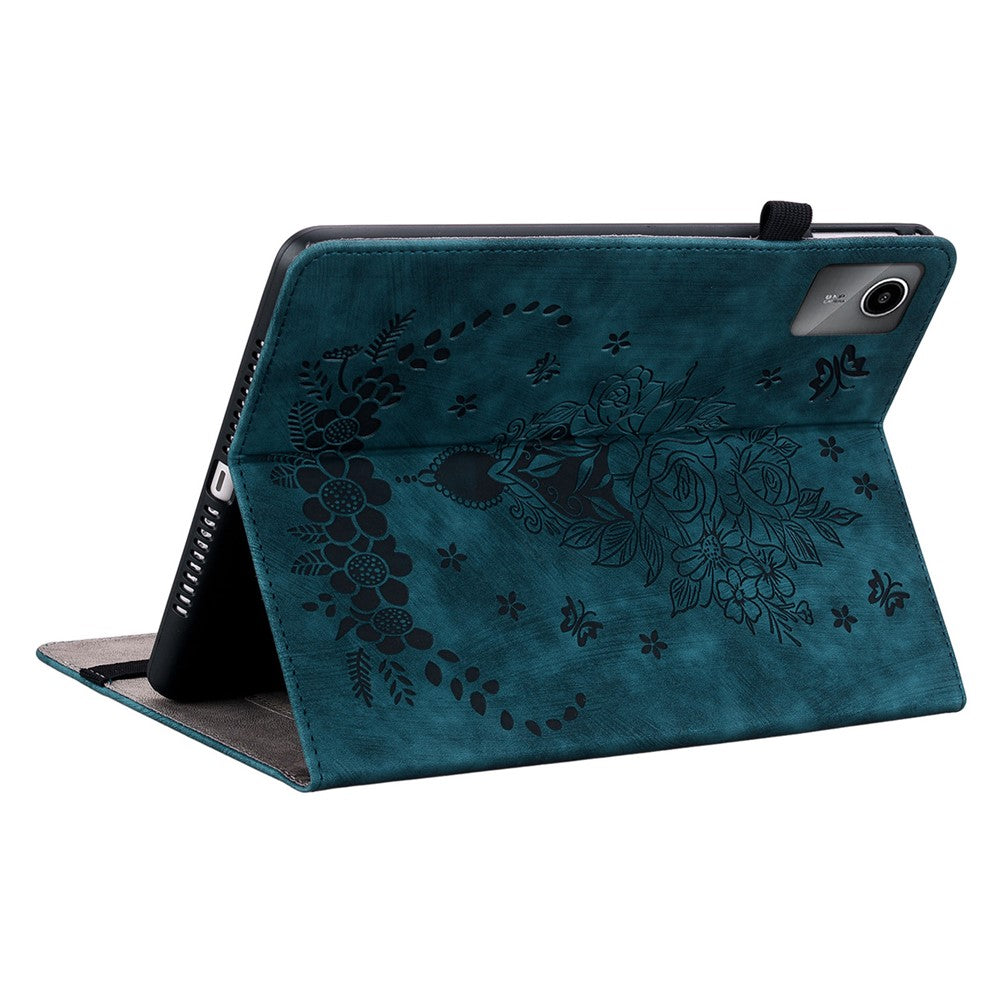 For Lenovo Tab M11 / Xiaoxin Pad 11 2024 Case Card Holder Stand PU Leather Tablet Cover - Blue