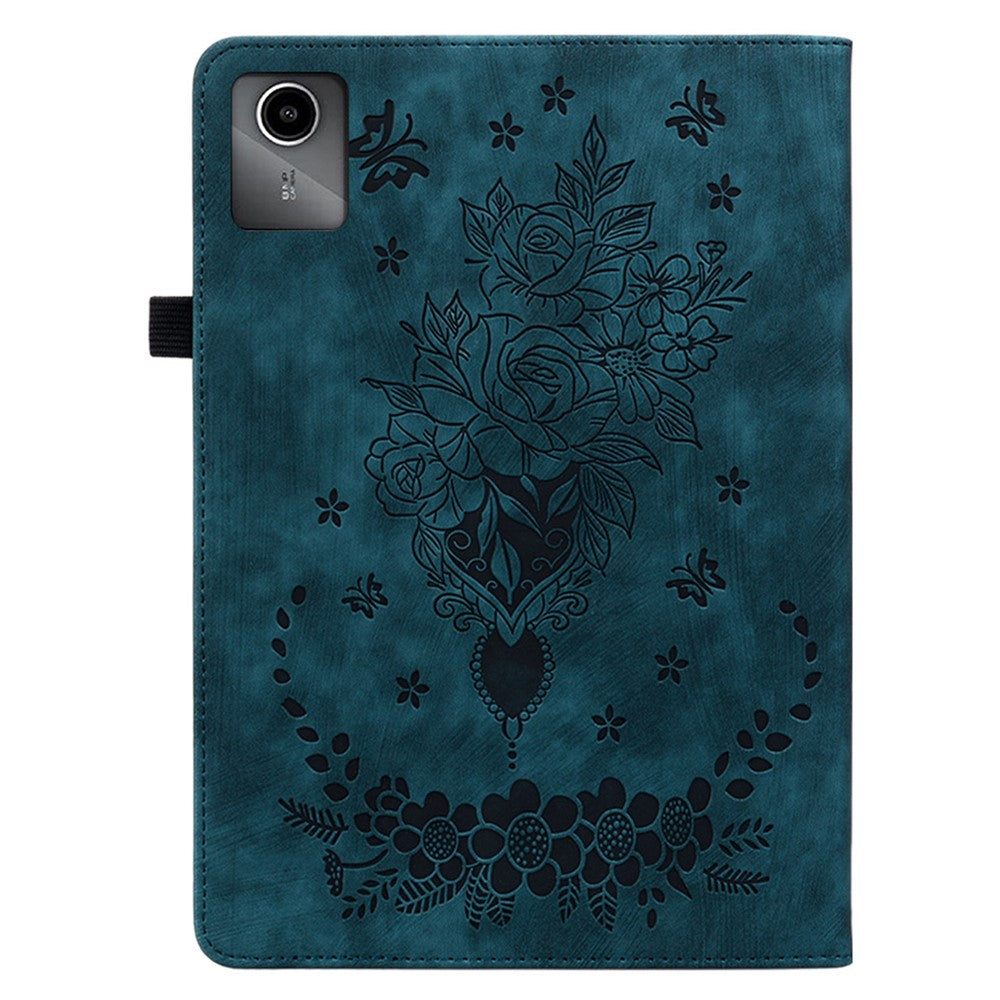 For Lenovo Tab M11 / Xiaoxin Pad 11 2024 Case Card Holder Stand PU Leather Tablet Cover - Blue