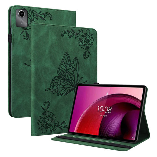 For Lenovo Tab M11 / Xiaoxin Pad 11 2024 Case Tablet Leather Cover with Card Slots - Green