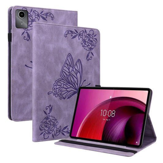 For Lenovo Tab M11 / Xiaoxin Pad 11 2024 Case Tablet Leather Cover with Card Slots - Purple