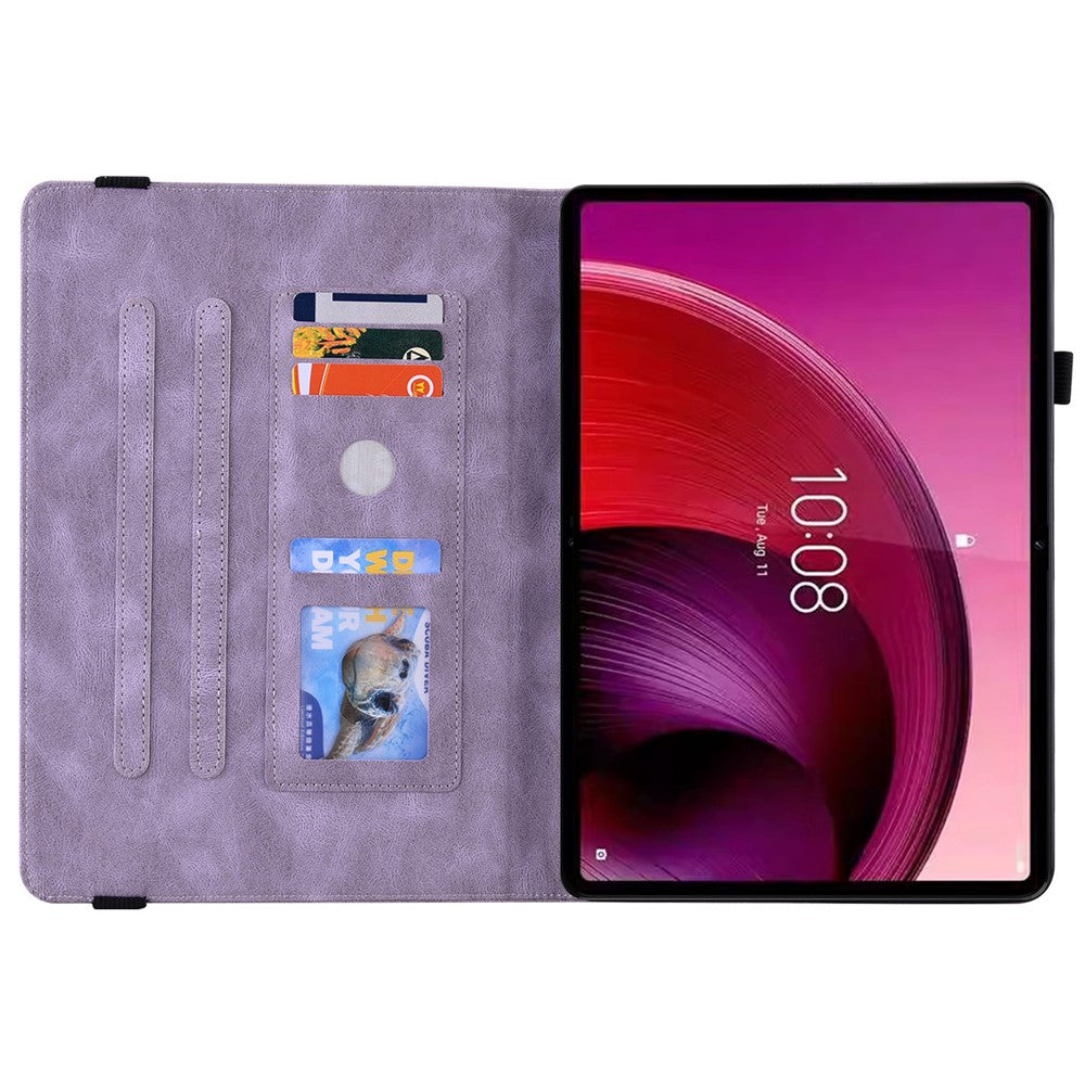 For Lenovo Tab M11 / Xiaoxin Pad 11 2024 Case Tablet Leather Cover with Card Slots - Purple