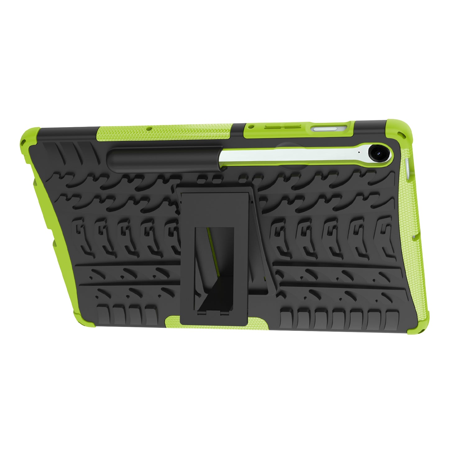 For Samsung Galaxy Tab S9 FE Kickstand Case TPU+PC Tablet Cover Tire Texture - Green