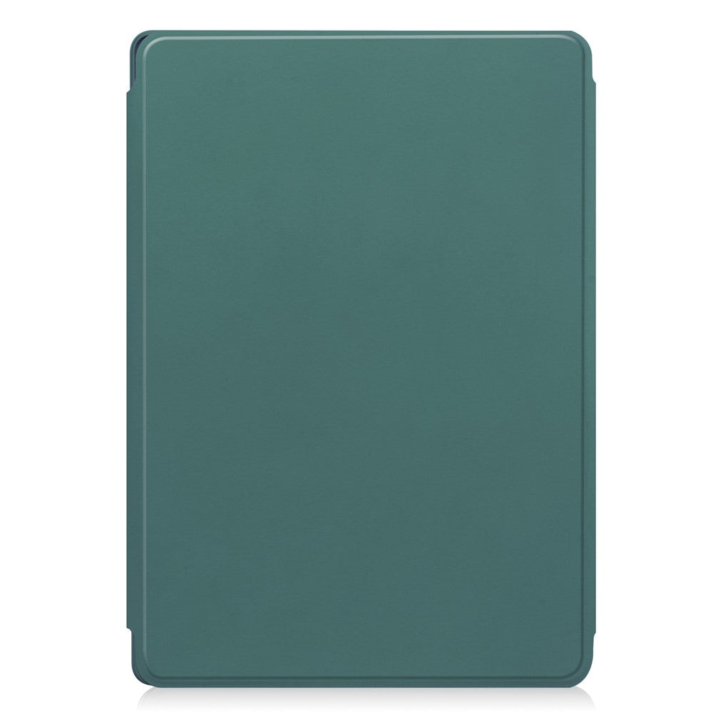 For Lenovo Tab M11 / Xiaoxin Pad 11 2024 Case PU+Acrylic Tablet Stand Cover with Bluetooth-compatible Keyboard - Blackish Green