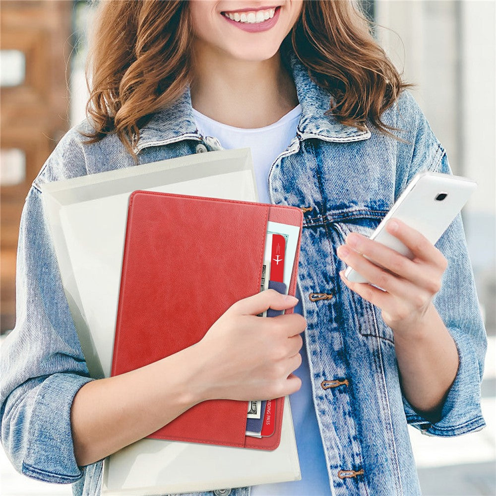 For Lenovo Tab M11 / Xiaoxin Pad 11 2024 Case Shockproof Leather Auto Wake  /  Sleep Tablet Stand Cover - Red