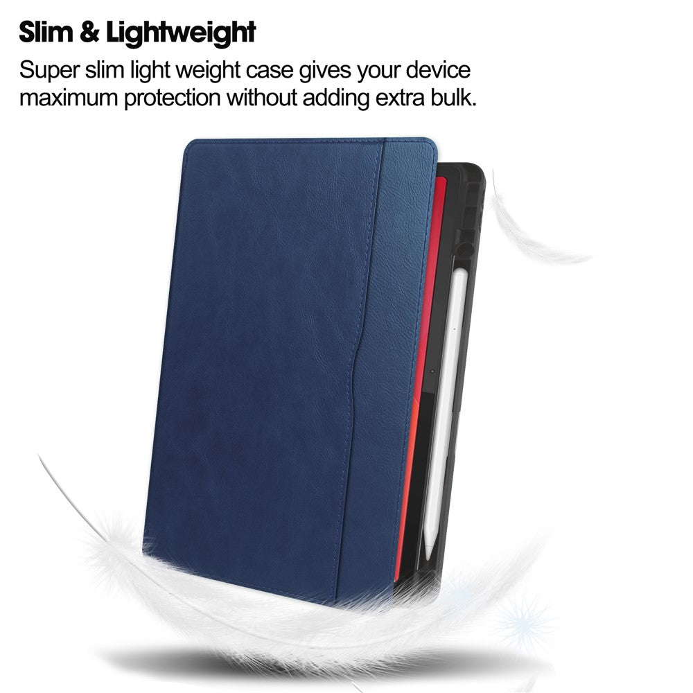 For Lenovo Tab M11 / Xiaoxin Pad 11 2024 Case Shockproof Leather Auto Wake  /  Sleep Tablet Stand Cover - Blue