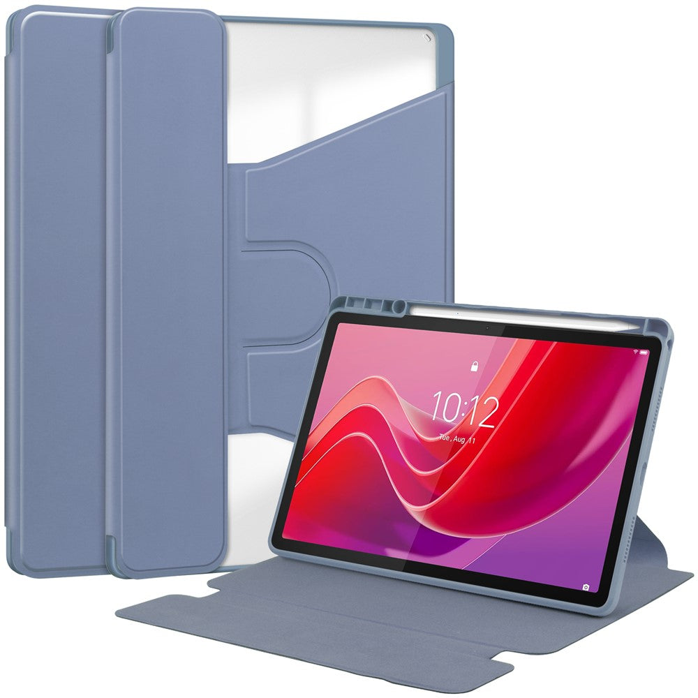 For Lenovo Tab M11 / Xiaoxin Pad 11 2024 Tablet Case 360-Degree Rotating Stand Anti-fall Cover (without Keyboard) - Purple