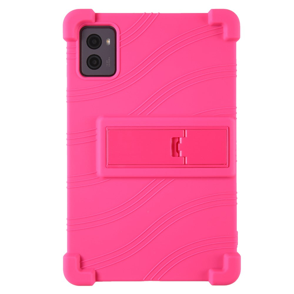 For Lenovo Legion Y700 (2023) Silicone Case Four Corners Protective Kickstand Cover - Rose