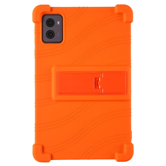 For Lenovo Legion Y700 (2023) Silicone Case Four Corners Protective Kickstand Cover - Orange