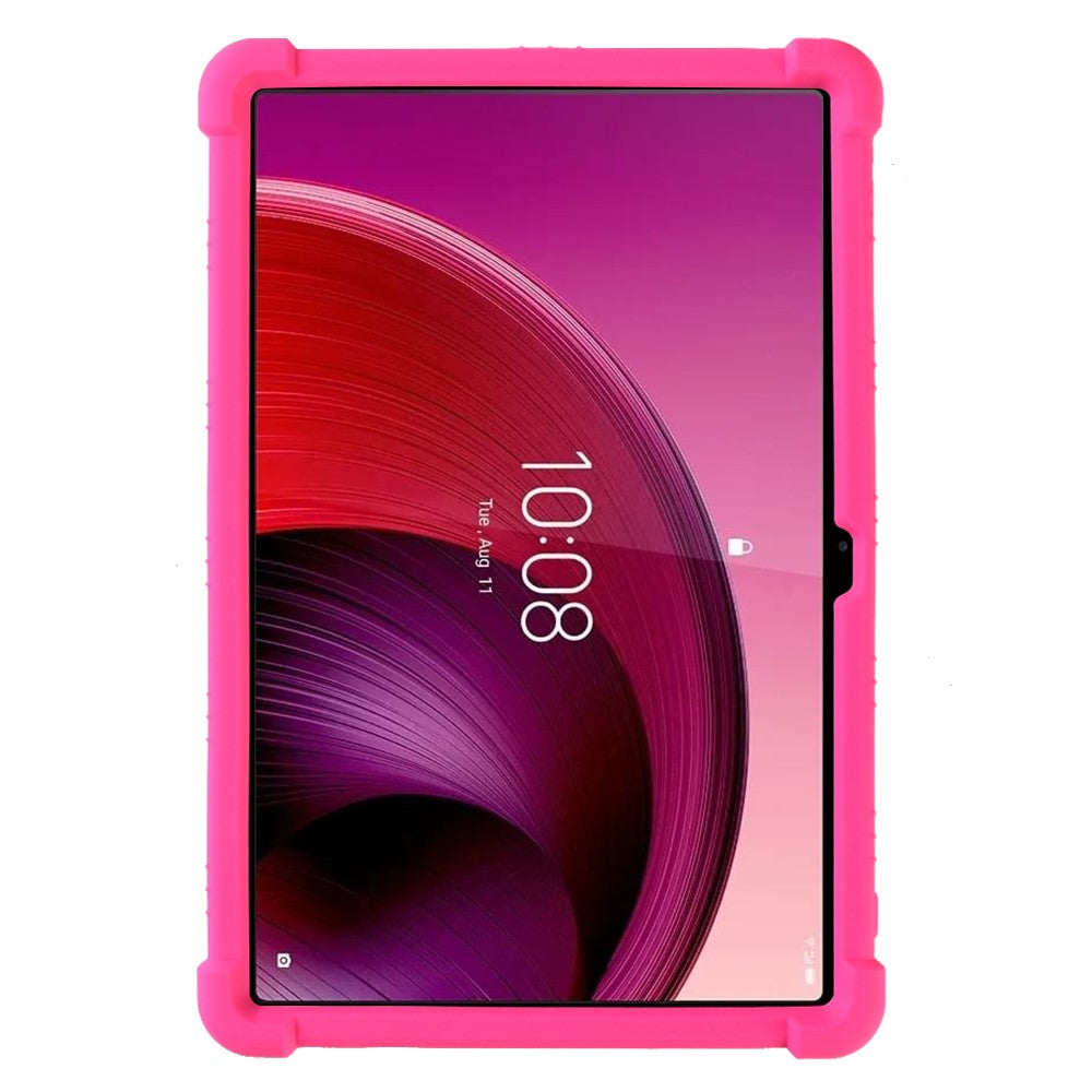 For Lenovo Tab M11 / Xiaoxin Pad 11 2024 Kickstand Case Reinforced Corners Silicone Cover - Rose