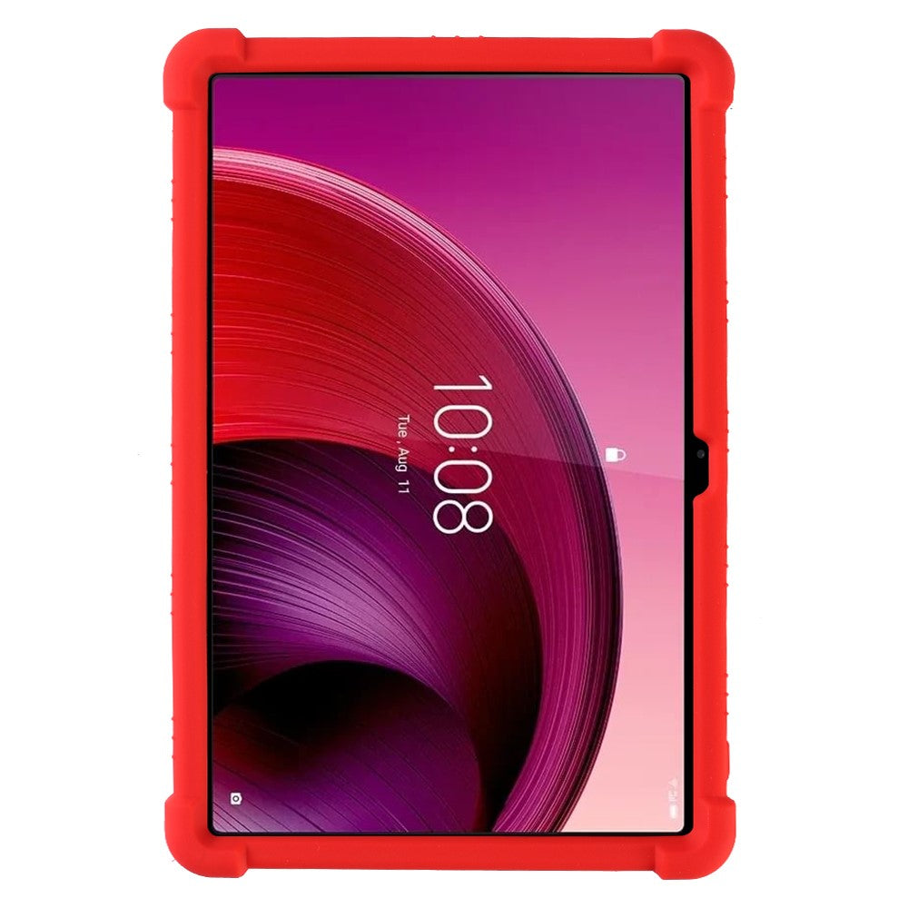 For Lenovo Tab M11 / Xiaoxin Pad 11 2024 Kickstand Case Reinforced Corners Silicone Cover - Red