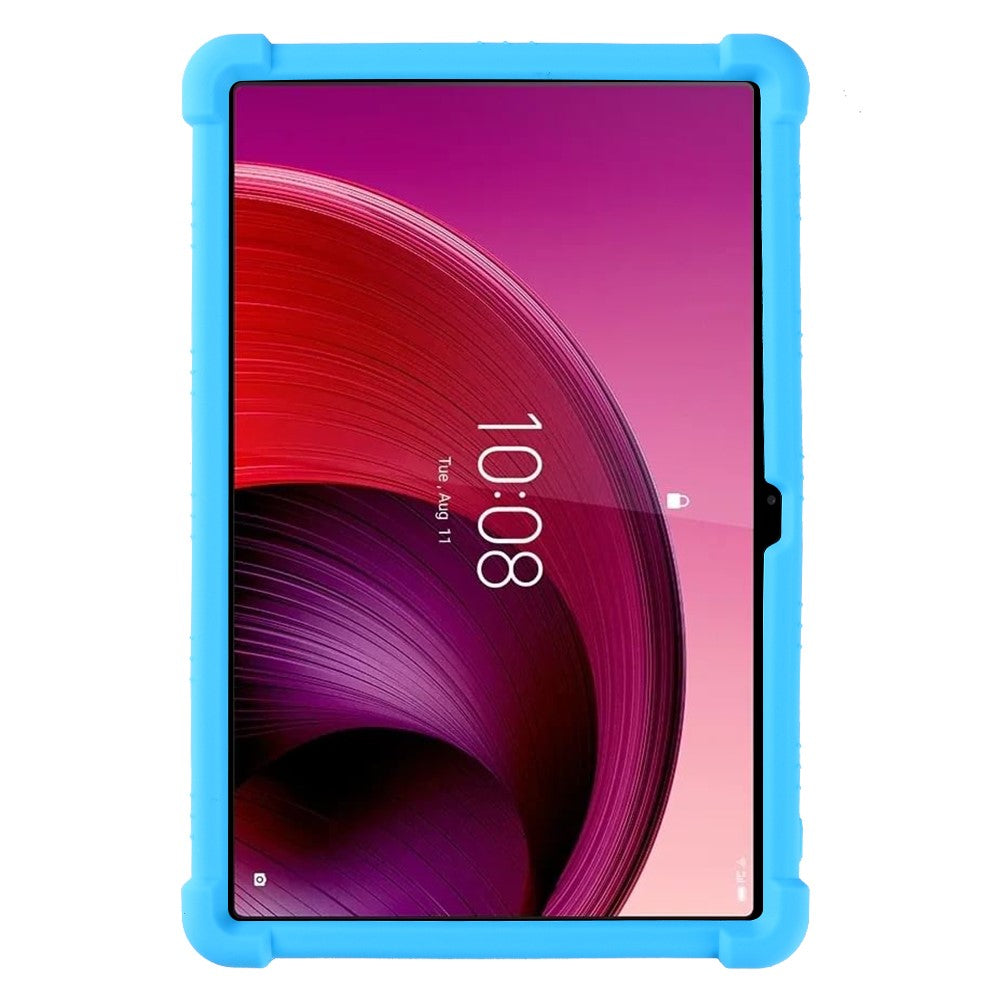 For Lenovo Tab M11 / Xiaoxin Pad 11 2024 Kickstand Case Reinforced Corners Silicone Cover - Sky Blue