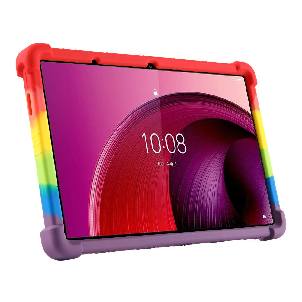 For Lenovo Tab M10 5G Silicone Protective Case Folding Kickstand Tablet Anti-drop Cover - Multi-color