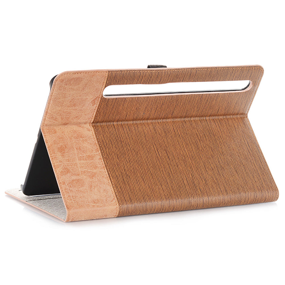 For Samsung Galaxy Tab S9 FE Wallet Case Cross Texture PU Leather Tablet Cover - Yellow