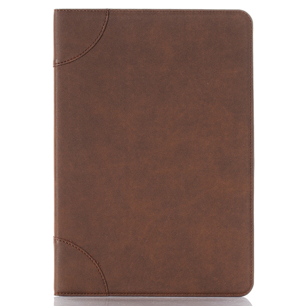 For Samsung Galaxy Tab S9 FE Tablet Case Cross Texture Card Slots PU Leather Flip Cover - Brown