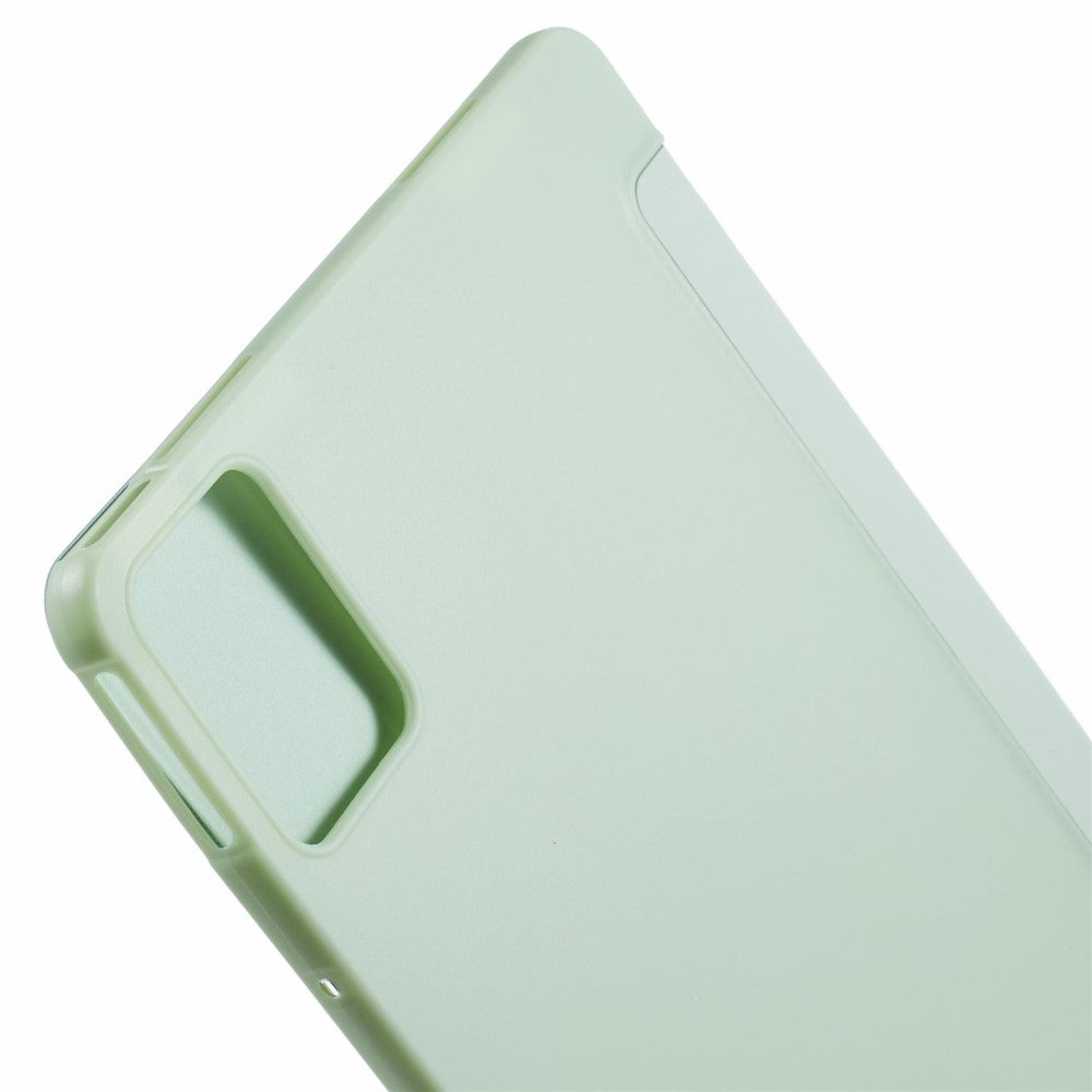For Lenovo Tab M11 / Xiaoxin Pad 11 2024 Case Leather+Silicone Tri-fold Stand Shell Tablet Cover - Light Green