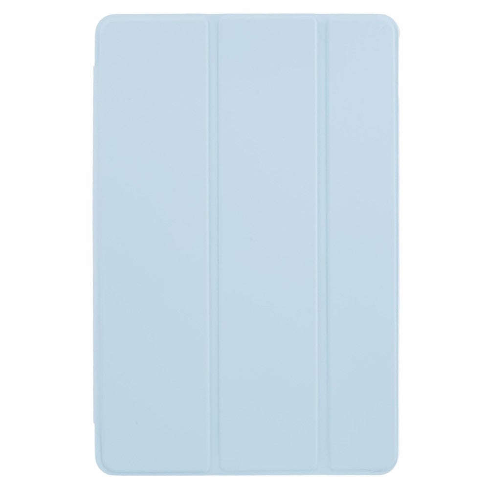 For Lenovo Tab M11 / Xiaoxin Pad 11 2024 Case Leather+Silicone Tri-fold Stand Shell Tablet Cover - Baby Blue
