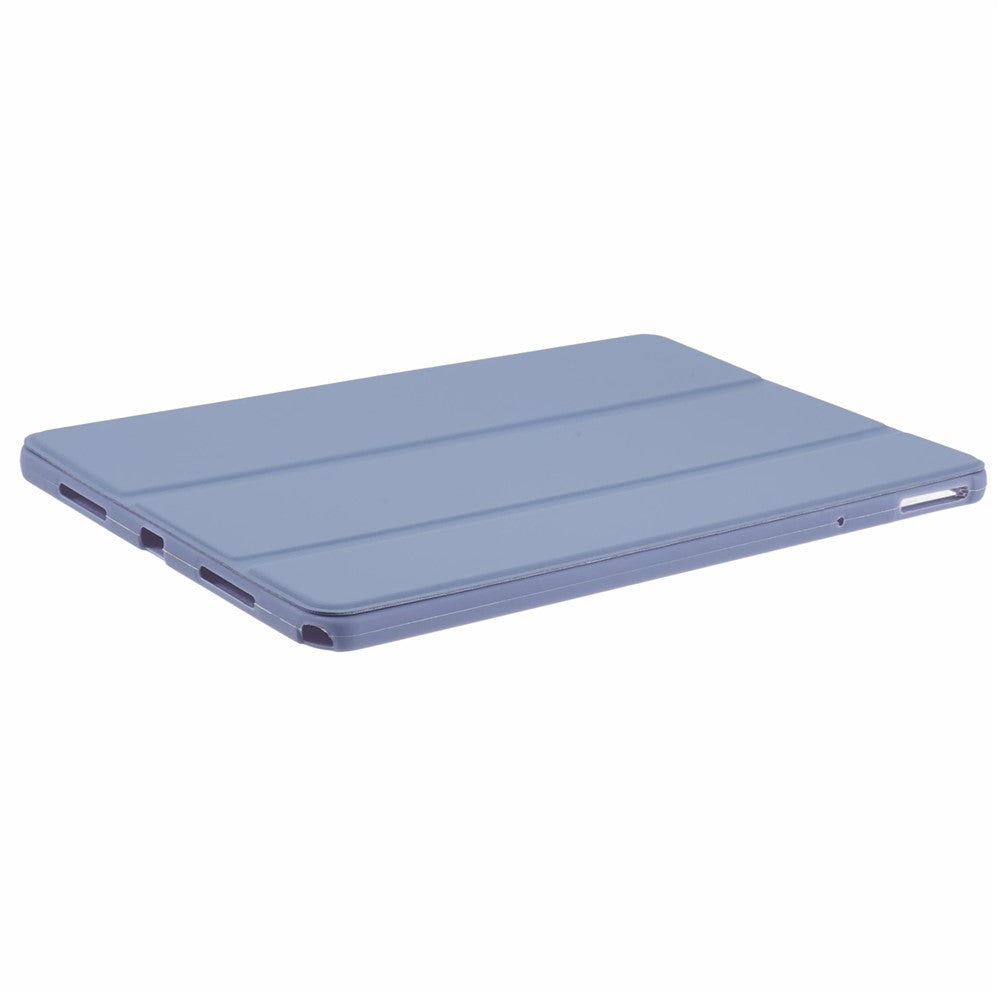 For Lenovo Tab M11 / Xiaoxin Pad 11 2024 Case Leather+Silicone Tri-fold Stand Shell Tablet Cover - Purple