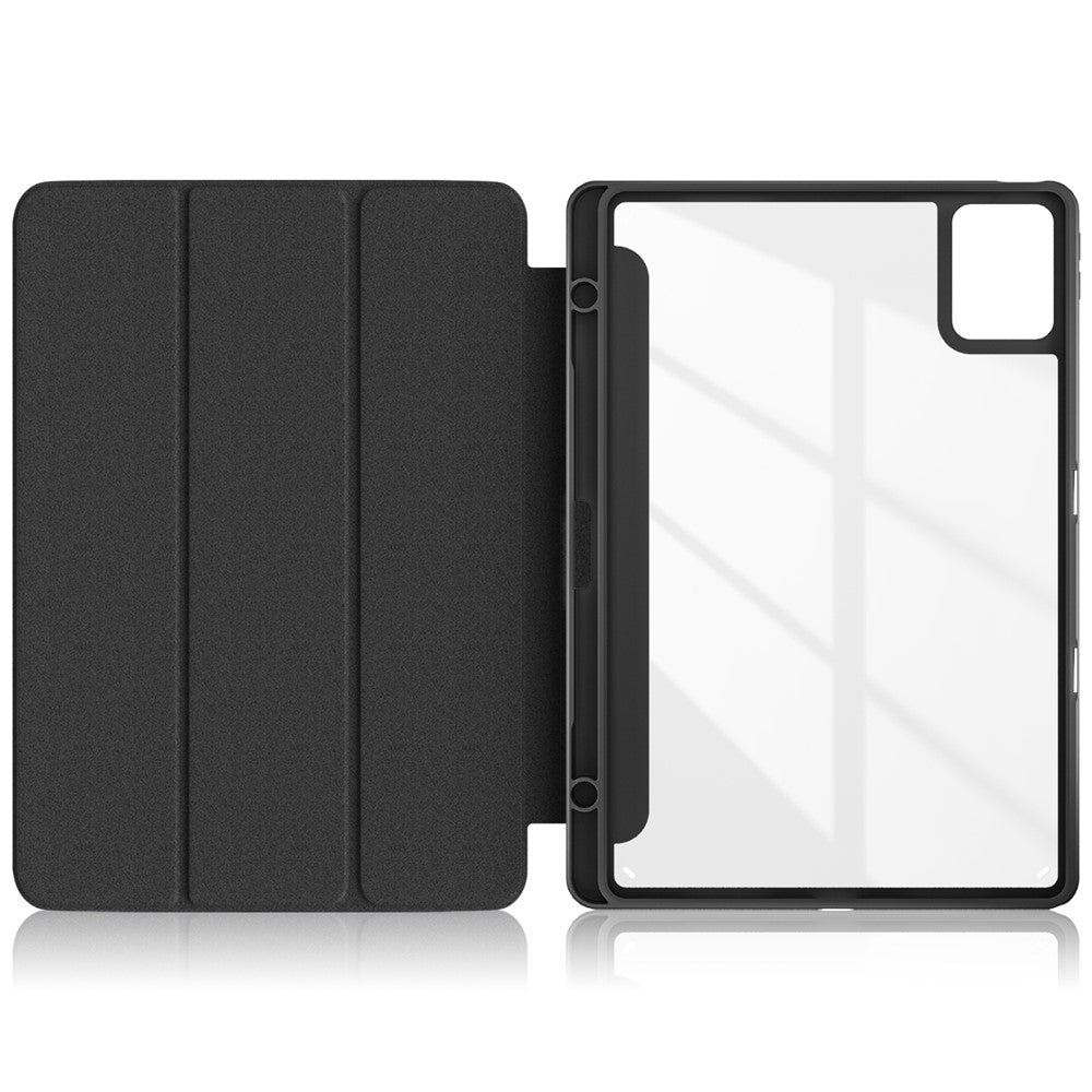 For Lenovo Tab M11 / Xiaoxin Pad 11 2024 330 Case Full-Body Tri-fold Stand Pattern Tablet Smart Cover - Galaxy