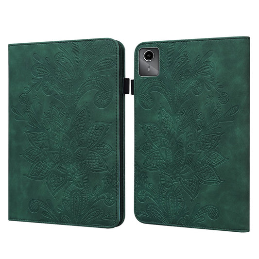 For Lenovo Tab M11 / Xiaoxin Pad 11 2024 Case Leather Tablet Cover with Card Slots Stand - Green