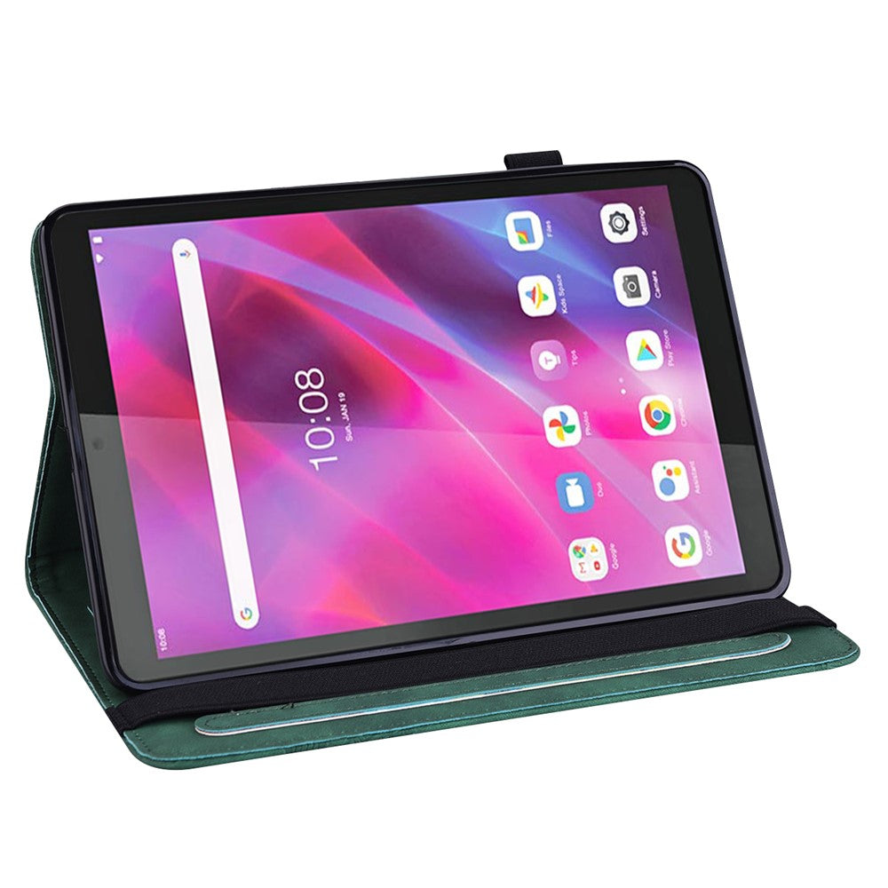 For Lenovo Tab M11 / Xiaoxin Pad 11 2024 Case Leather Tablet Cover with Card Slots Stand - Green