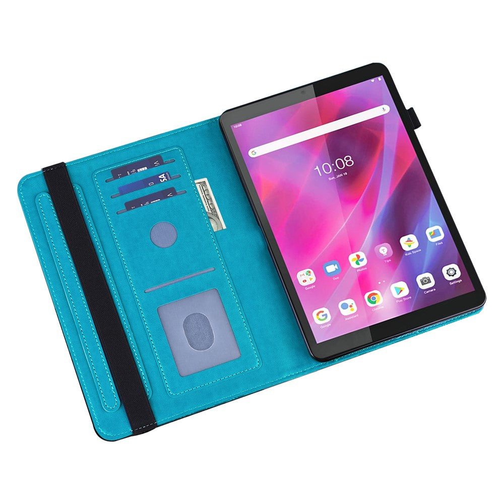For Lenovo Tab M11 / Xiaoxin Pad 11 2024 Case Card Slots Butterfly Leather Tablet Cover - Blue