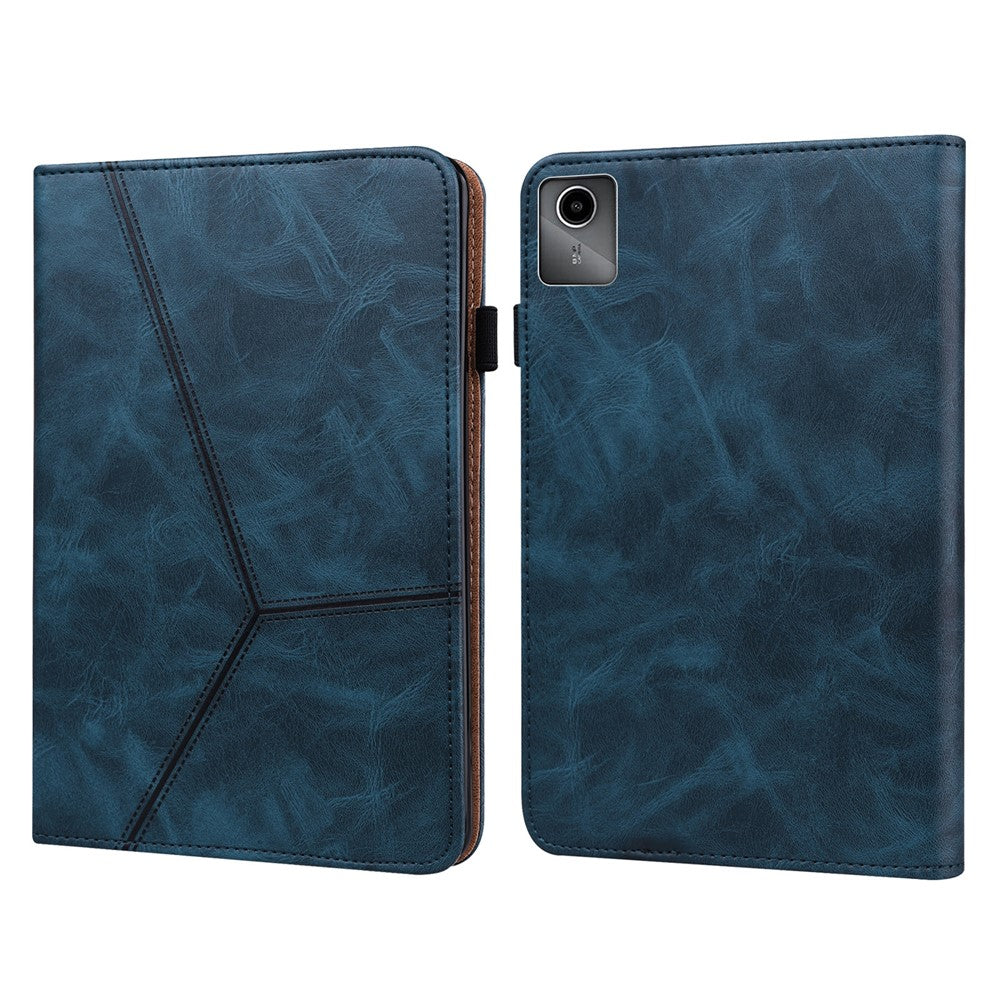 For Lenovo Tab M11 / Xiaoxin Pad 11 2024 Case PU Leather Card Holder Protective Stand Cover - Blue