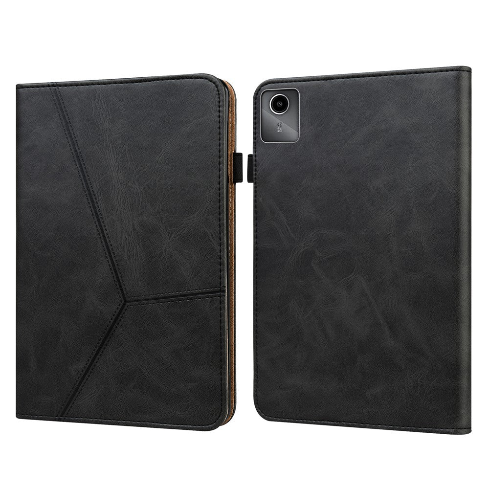 For Lenovo Tab M11 / Xiaoxin Pad 11 2024 Case PU Leather Card Holder Protective Stand Cover - Black