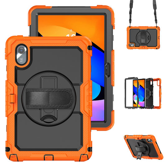 For Lenovo Xiaoxin Pad 11 2025 / 2024 / Idea Tab / K11 Gen 2 / M11 / K11 LTE (2024) Case PC+Silicone Tablet Cover - Black+Orange