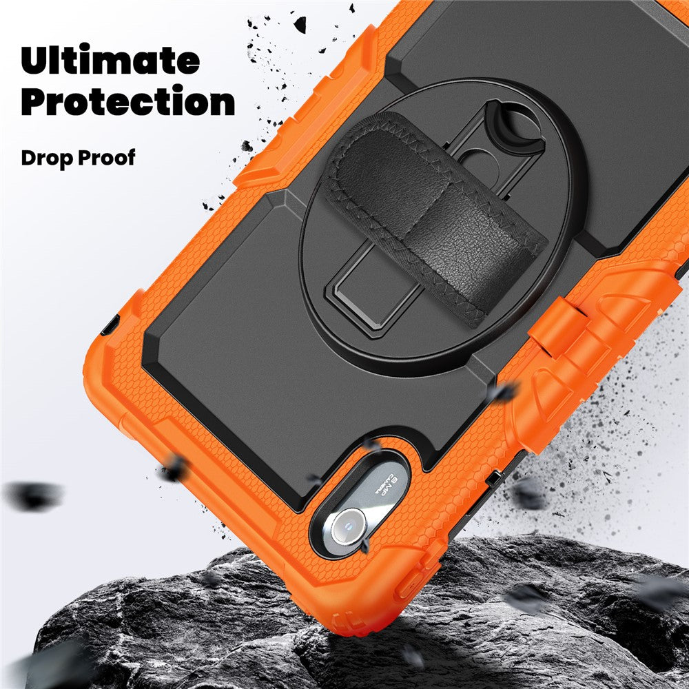 For Lenovo Xiaoxin Pad 11 2025 / 2024 / Idea Tab / K11 Gen 2 / M11 / K11 LTE (2024) Case PC+Silicone Tablet Cover - Black+Orange