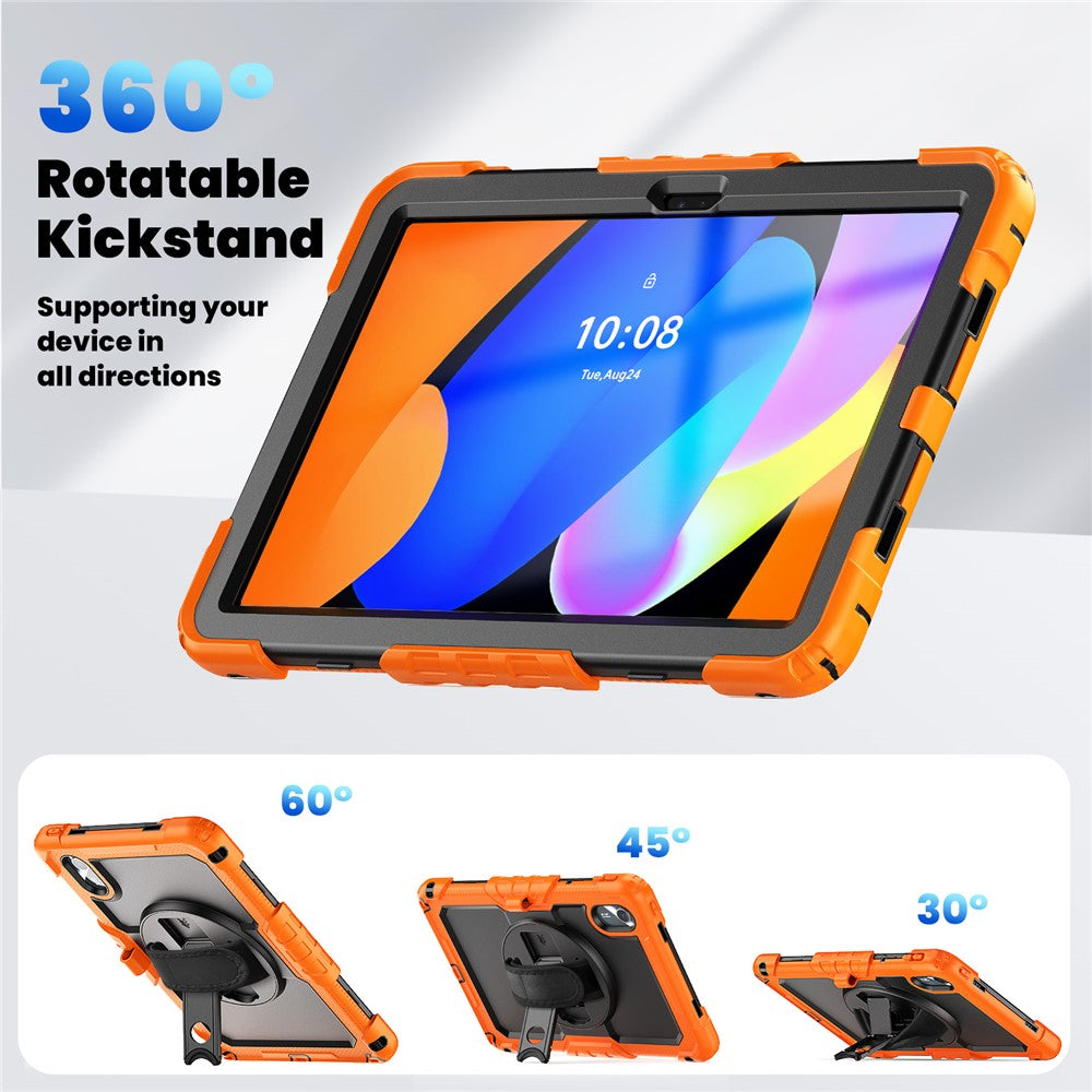 For Lenovo Xiaoxin Pad 11 2025 / 2024 / Idea Tab / K11 Gen 2 / M11 / K11 LTE (2024) Case PC+Silicone Tablet Cover - Black+Orange