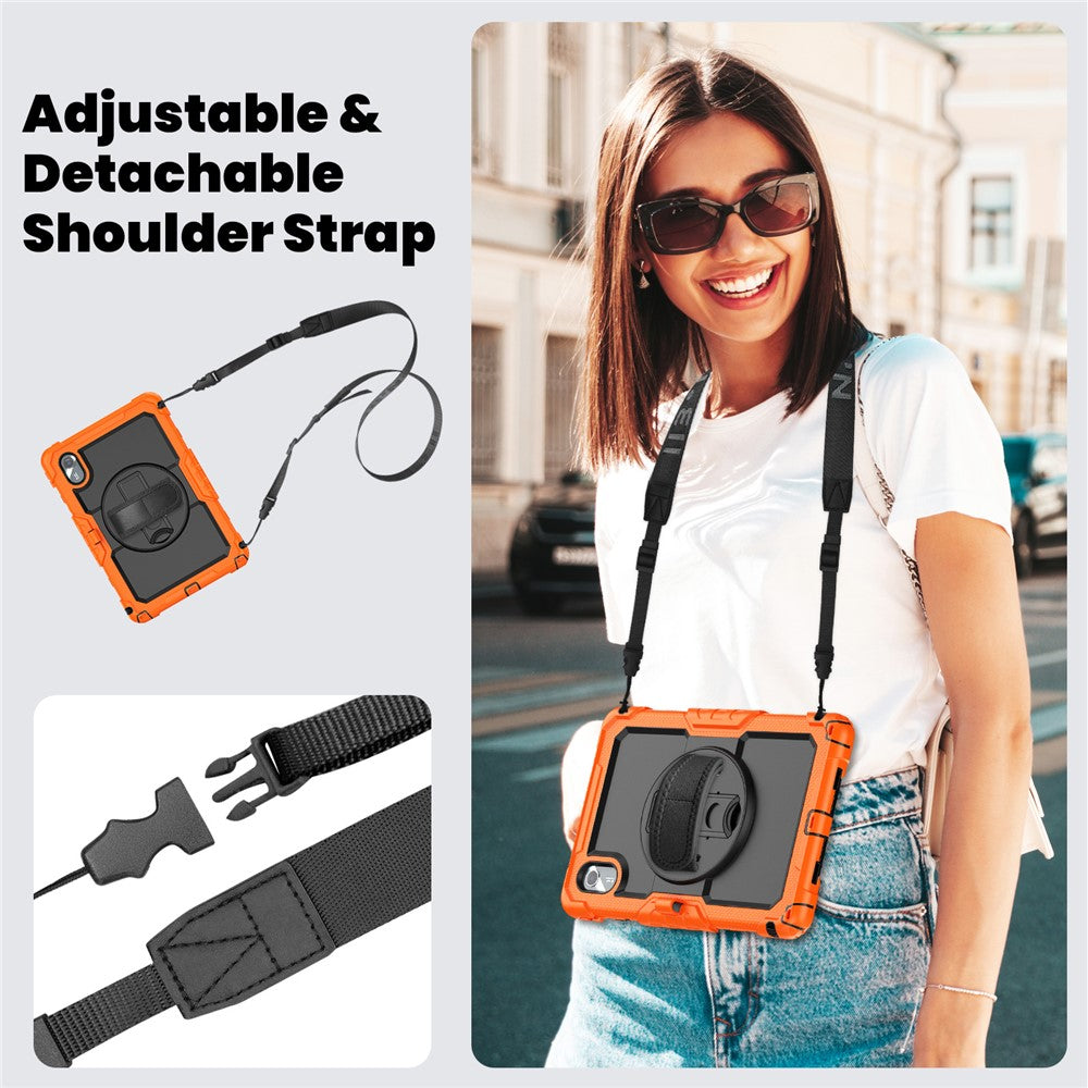 For Lenovo Xiaoxin Pad 11 2025 / 2024 / Idea Tab / K11 Gen 2 / M11 / K11 LTE (2024) Case PC+Silicone Tablet Cover - Black+Orange