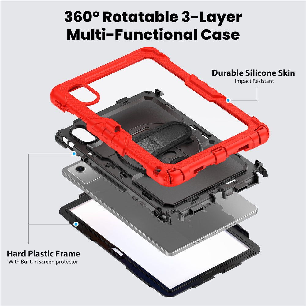 For Lenovo Xiaoxin Pad 11 2025 / 2024 / Idea Tab / K11 Gen 2 / M11 / K11 LTE (2024) Case PC+Silicone Tablet Cover - Black+Red