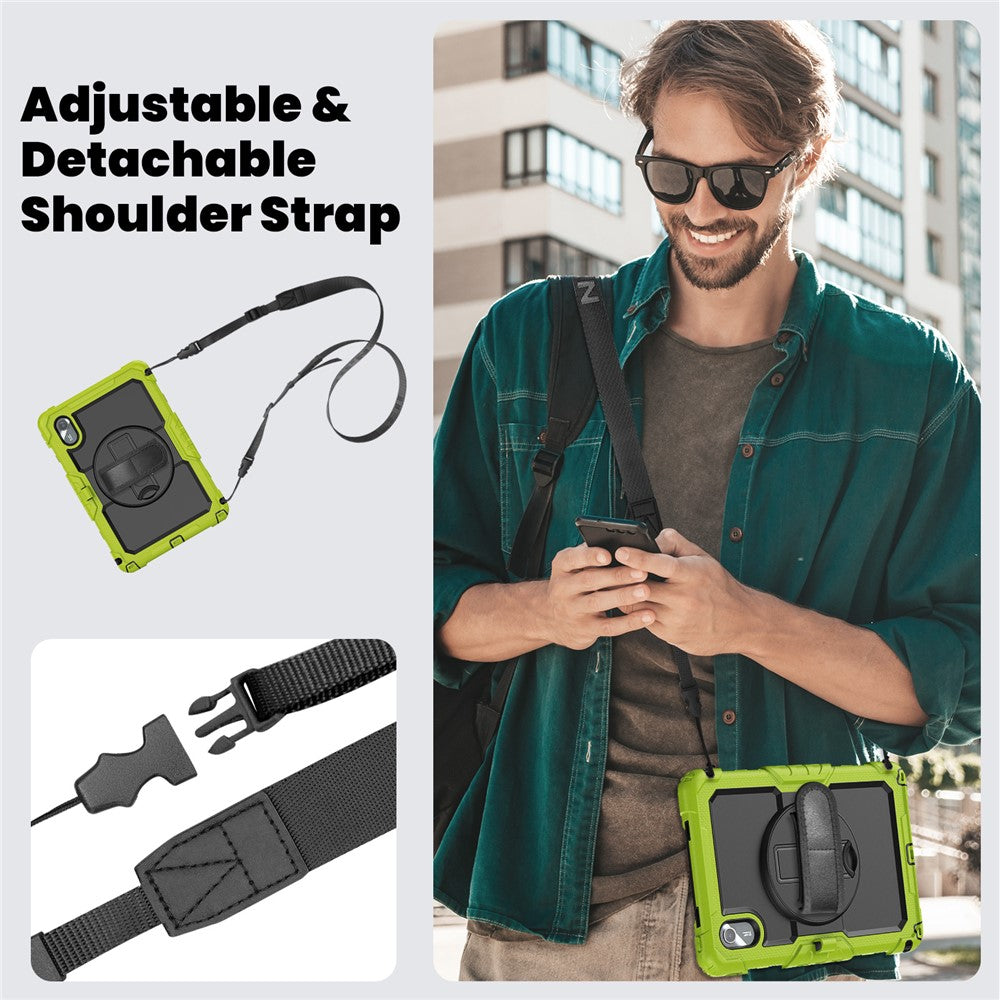 For Lenovo Xiaoxin Pad 11 2025 / 2024 / Idea Tab / K11 Gen 2 / M11 / K11 LTE (2024) Case PC+Silicone Tablet Cover - Black+Yellow-green