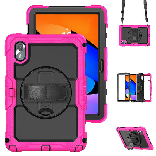 For Lenovo Xiaoxin Pad 11 2025 / 2024 / Idea Tab / K11 Gen 2 / M11 / K11 LTE (2024) Case PC+Silicone Tablet Cover - Black+Rose