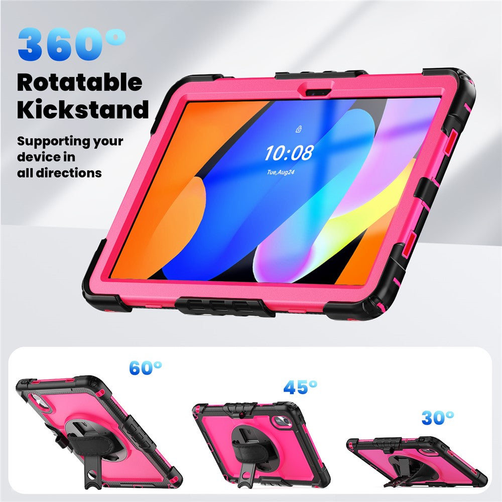 For Lenovo Xiaoxin Pad 11 2025 / 2024 / Idea Tab / K11 Gen 2 / M11 / K11 LTE (2024) Case PC+Silicone Tablet Cover - Rose+Black