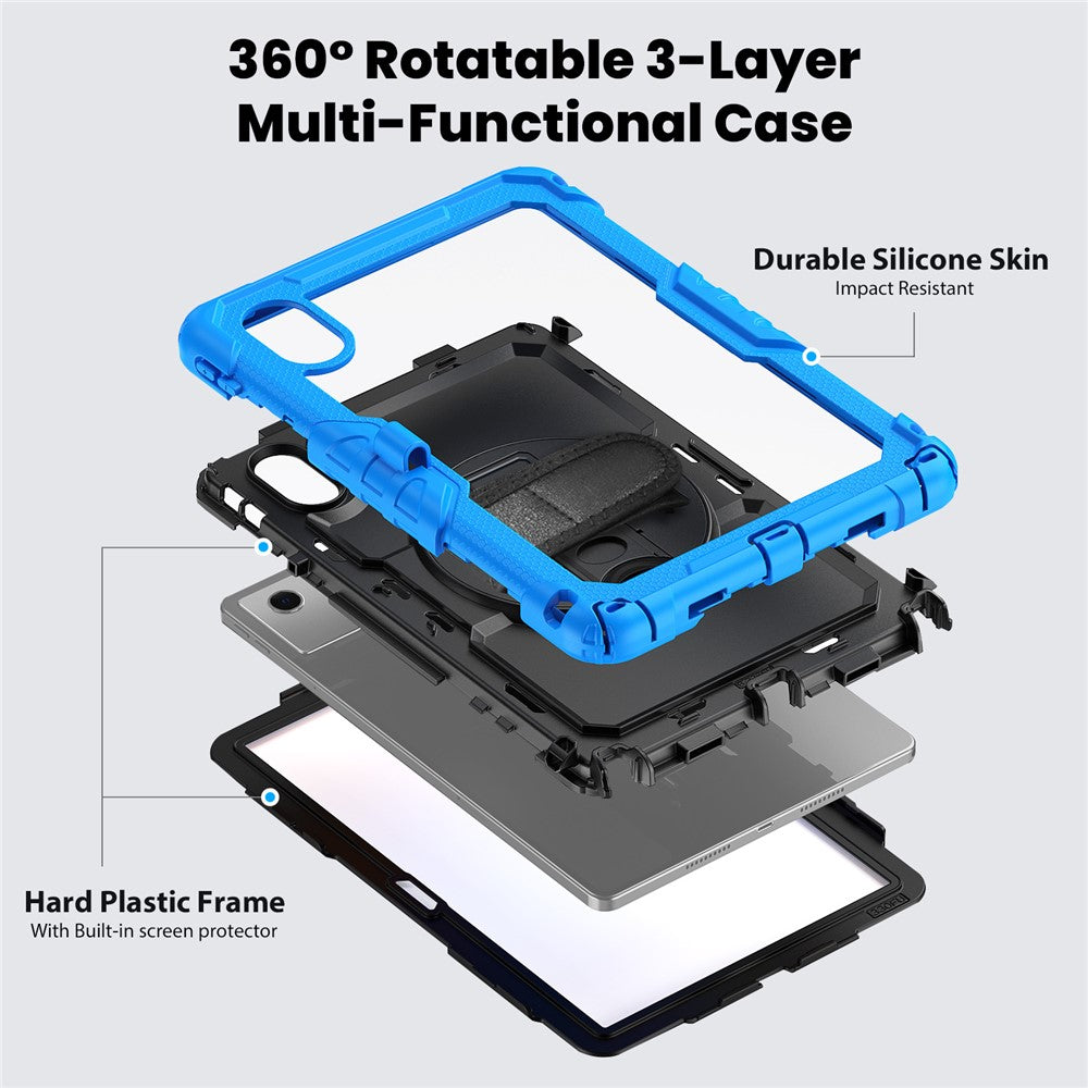 For Lenovo Xiaoxin Pad 11 2025 / 2024 / Idea Tab / K11 Gen 2 / M11 / K11 LTE (2024) Case PC+Silicone Tablet Cover - Black+Blue