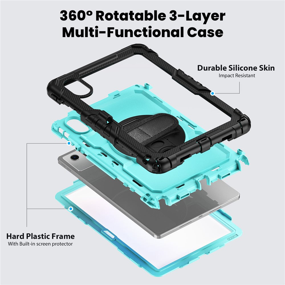 For Lenovo Xiaoxin Pad 11 2025 / 2024 / Idea Tab / K11 Gen 2 / M11 / K11 LTE (2024) Case PC+Silicone Tablet Cover - Light Blue+Black