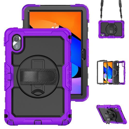 For Lenovo Xiaoxin Pad 11 2025 / 2024 / Idea Tab / K11 Gen 2 / M11 / K11 LTE (2024) Case PC+Silicone Tablet Cover - Black+Purple