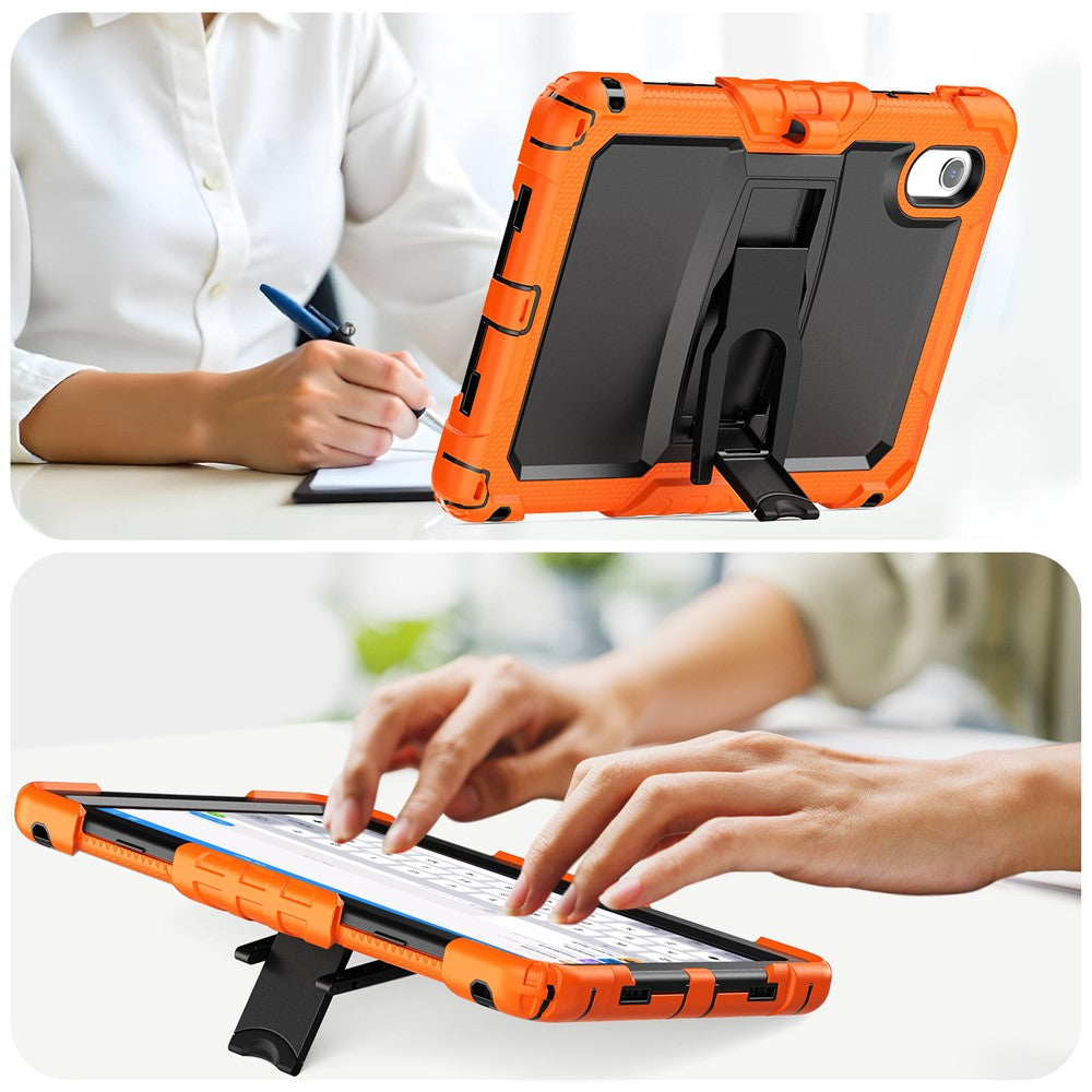 For Lenovo Xiaoxin Pad 11 2025 / 2024 / Idea Tab / K11 Gen 2 / M11 / K11 LTE (2024) Case PC+Silicone Kickstand Tablet Cover with Strap - Orange
