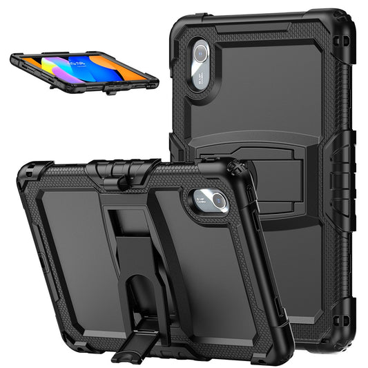 For Lenovo Xiaoxin Pad 11 2025 / 2024 / Idea Tab / K11 Gen 2 / M11 / K11 LTE (2024) Case PC+Silicone Kickstand Tablet Cover with Strap - Black