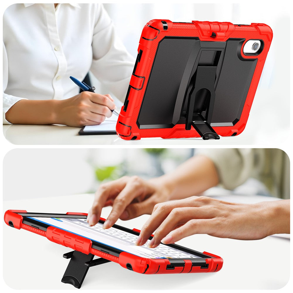 For Lenovo Xiaoxin Pad 11 2025 / 2024 / Idea Tab / K11 Gen 2 / M11 / K11 LTE (2024) Case PC+Silicone Kickstand Tablet Cover with Strap - Red